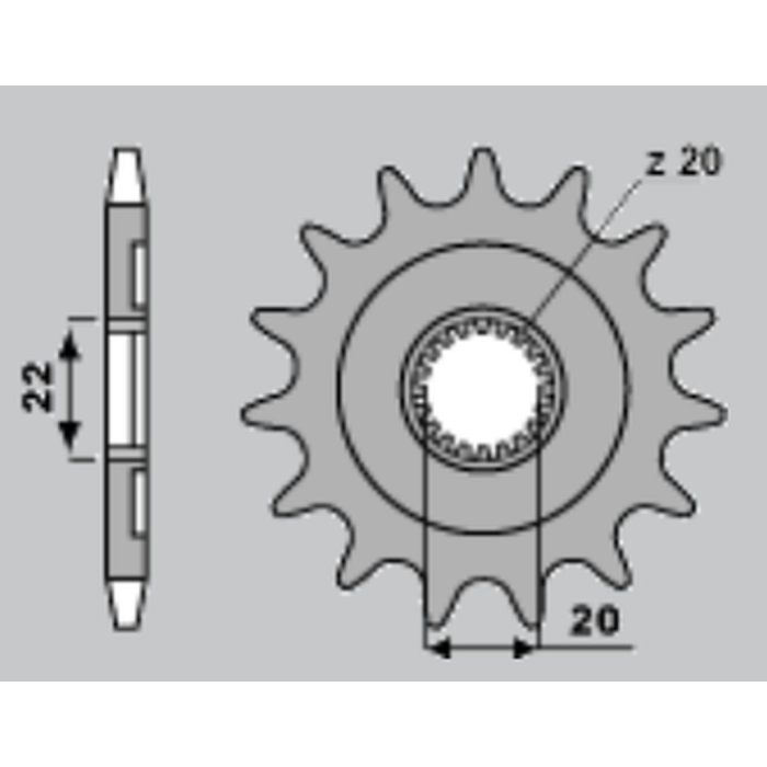 JR priekinė žvaigždė 2103 12 YAMAHA YZF 250 '02-'09