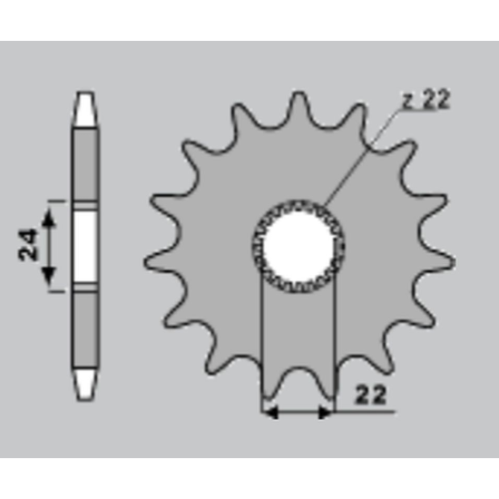 JR front sprocket 406 16 APRILIA 125 (JTF394.16)