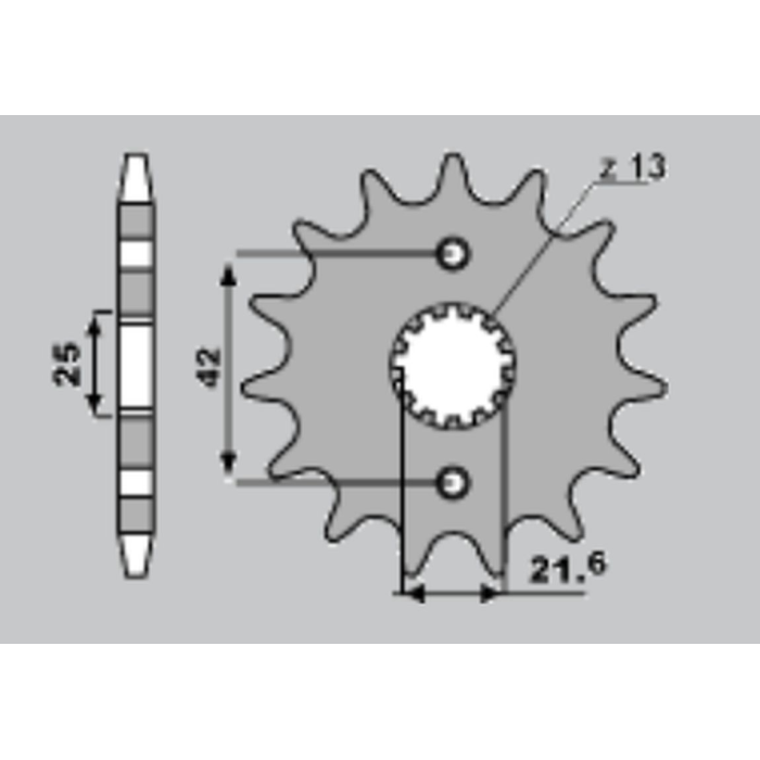 JR front sprocket 513 16 (51916JT) KAWASAKI ZZR 600 '93-'06, ZXR 750 '89-'95