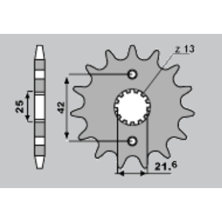 JR front sprocket 513 16 (51916JT) KAWASAKI ZZR 600 '93-'06, ZXR 750 '89-'95