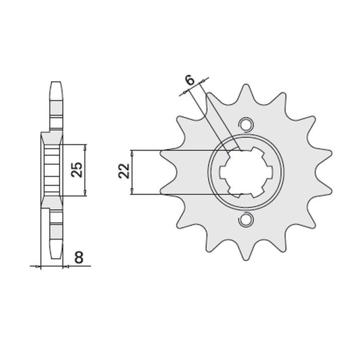 CHT front sprocket 281 15 HONDA (306-15) (JTF281.15)