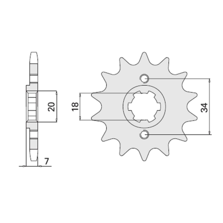 CHT front sprocket 329 13 HONDA MTX 125R, CA125 REBEL (JTF329.13) (329-13)
