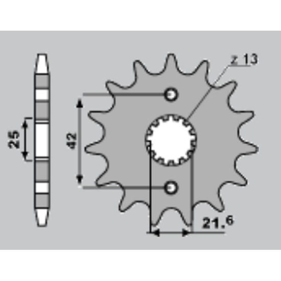 CHT front sprocket 513 16 ZKAWASAKI ZZR 600, ZXR 750 (A4250513160)
