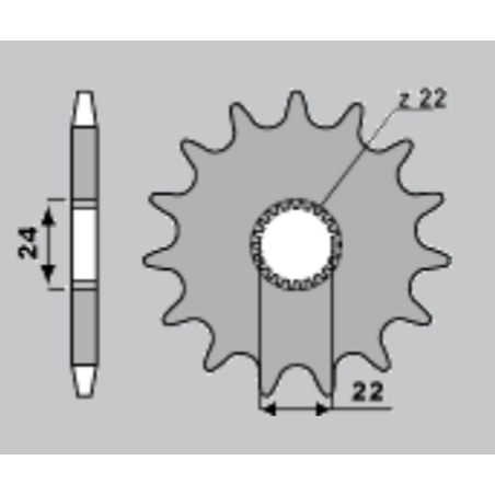 JR front sprocket 406 14 APRILIA 125 (39414JT)