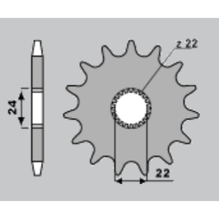 JR front sprocket 406 15 APRILIA 125 (39415JT)