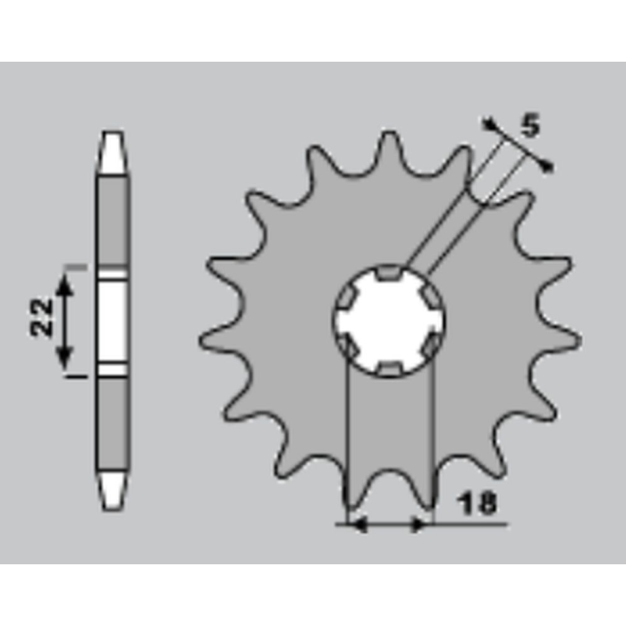 JR front sprocket 423 13 KAWASAKI KX 125 '94-'08 (JTF1445.13)