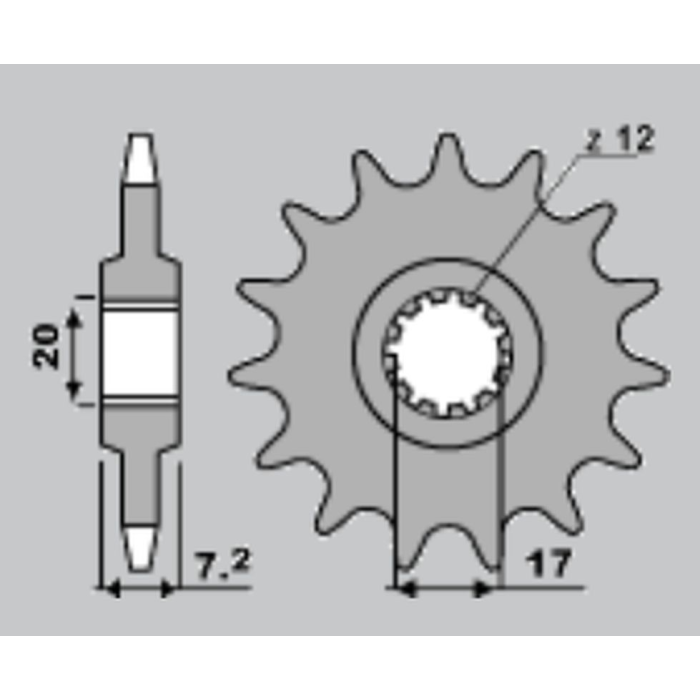 CHT front sprocket 600M 13 (JTF1120.13)