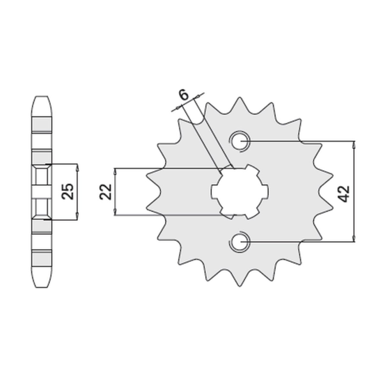 CHT front sprocket 278 16 HONDA CB 250 (JTF278.16)