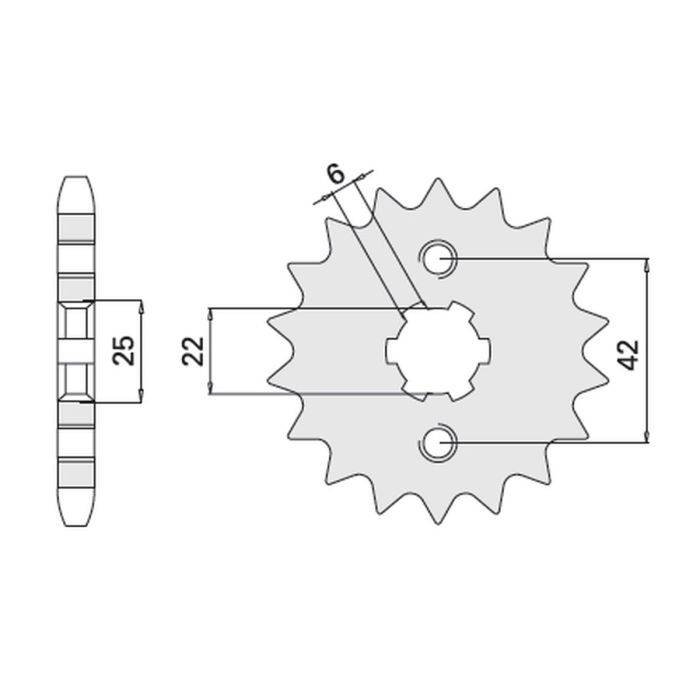 CHT front sprocket 278 16 HONDA CB 250 (JTF278.16)