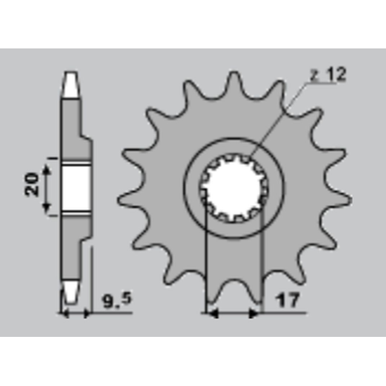 JR front sprocket 2084 12