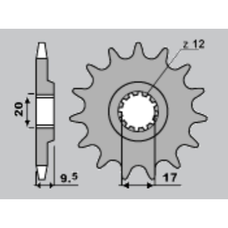 JR front sprocket 2084 12
