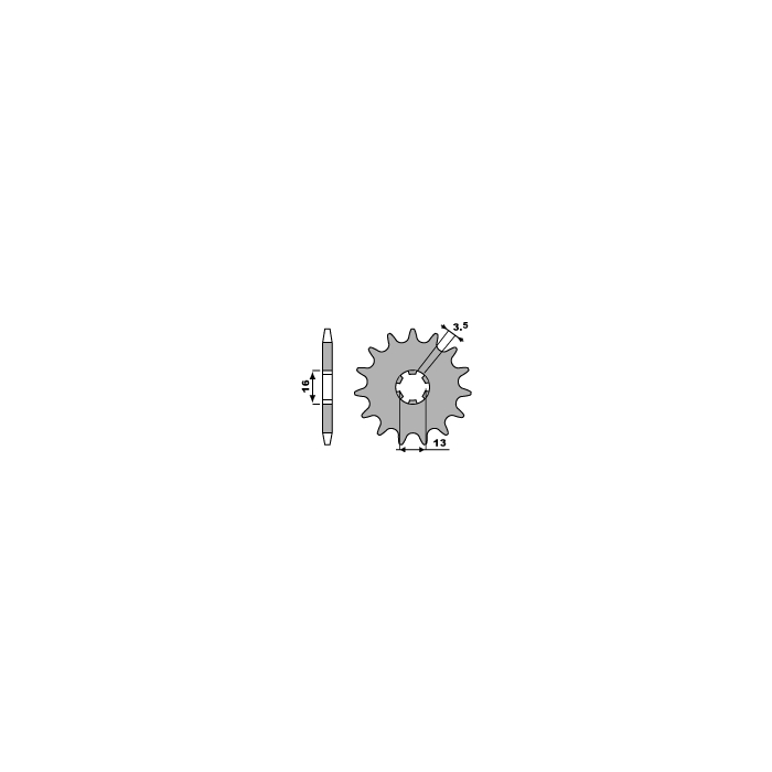 PBR front sprocket 415 12 18NC YAMAHA RD 50 MX (pitch 420)