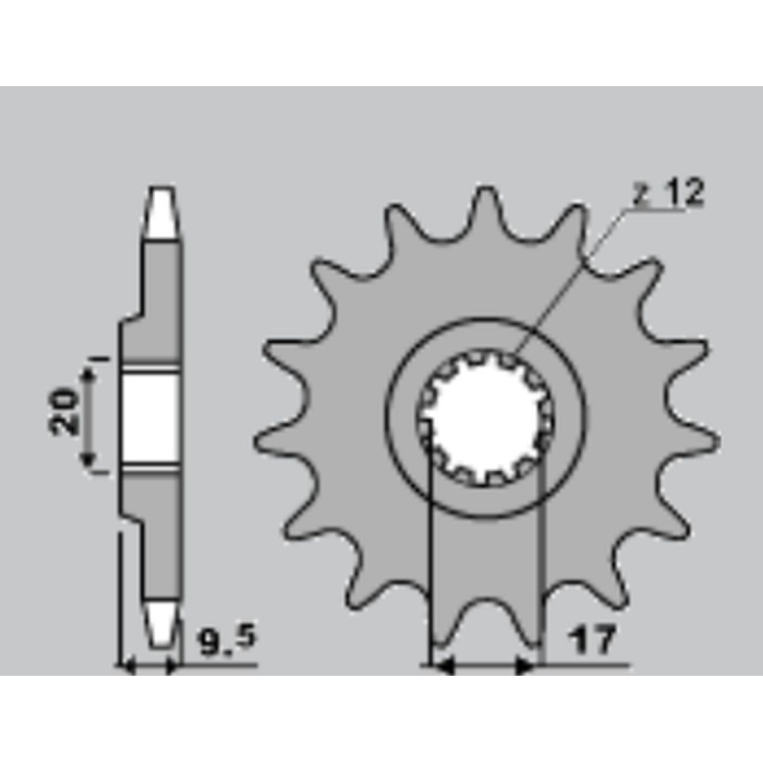 JR front sprocket 7005 13 KTM SX 65 '98-'15 (JTF1906.13)