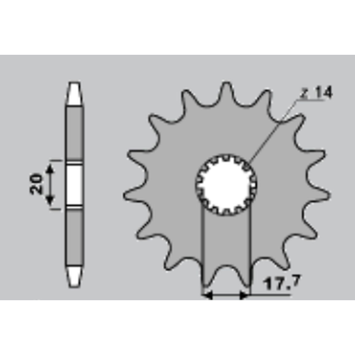 CHT front sprocket 440 13 YAMAHA YZ 125 87-04 (564-13) (JTF564.13)