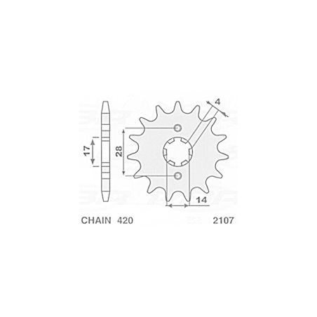 S front sprocket 2107 11 (JTF1127.11)