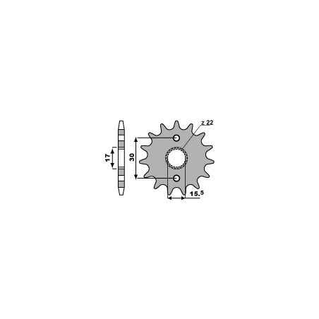 PBR front sprocket 332 14 18NC (pitch 420)