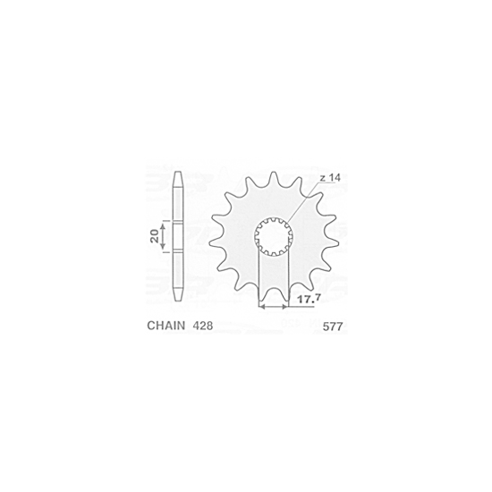 CHT front sprocket 577 17