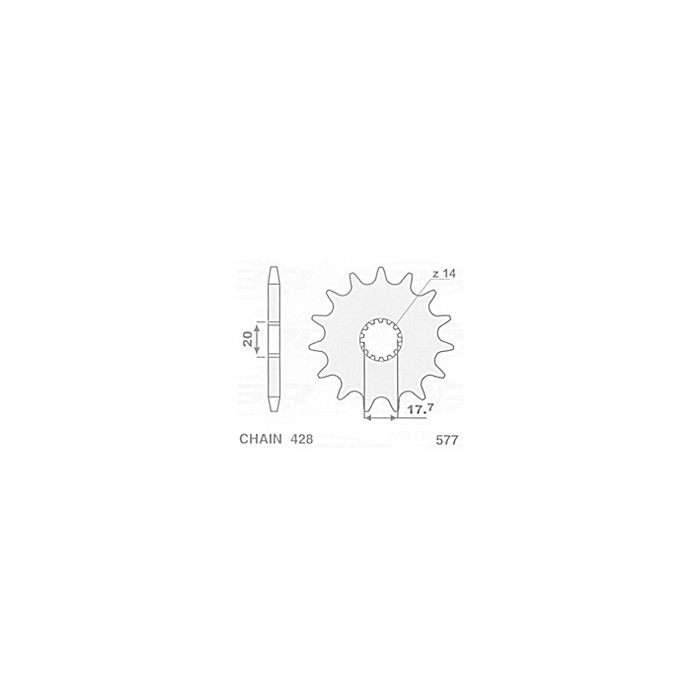 CHT front sprocket 577 17