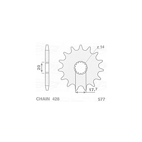 CHT front sprocket 577 17