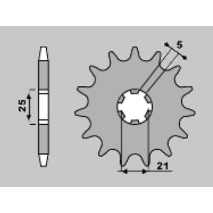JR front sprocket 569 16 YAMAHA XV 250 '89-'94, XVS 250 '08-'17, XV 250`89-15 (+2) (JTF569.16) (pitch 520) (56916JT)