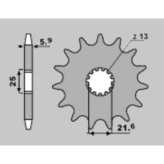 JR front sprocket 565 16 (565 16 JTF) SUZUKI GS500E '89-'93
