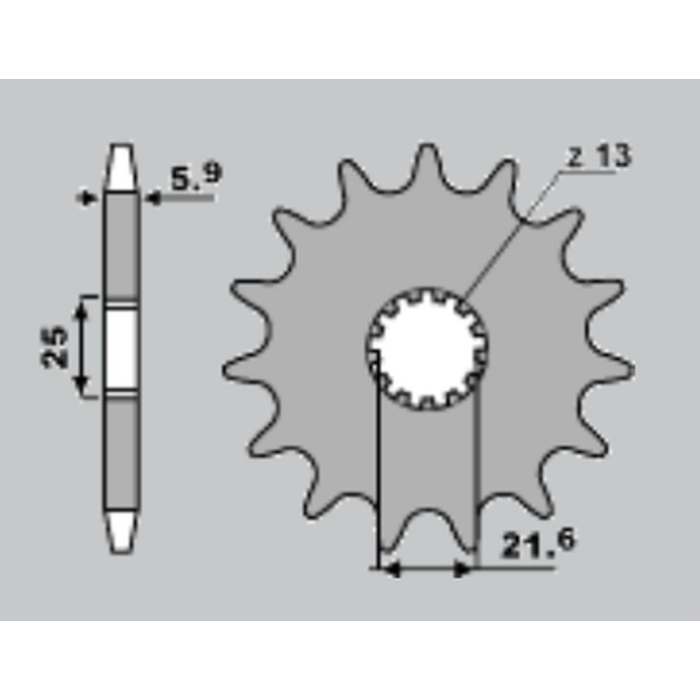 JR front sprocket 565 16 (565 16 JTF) SUZUKI GS500E '89-'93