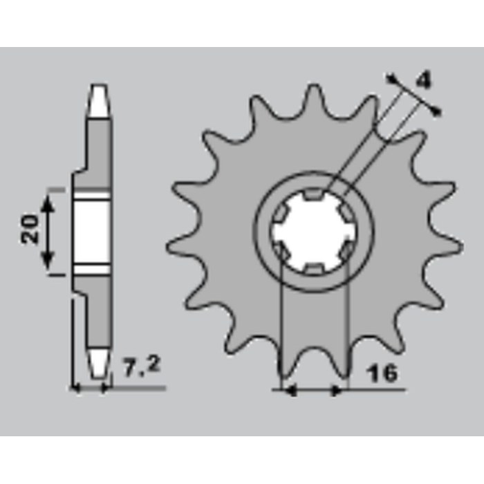 S front sprocket 413 14 SUZUKI RMX 50 (JTF413.14)