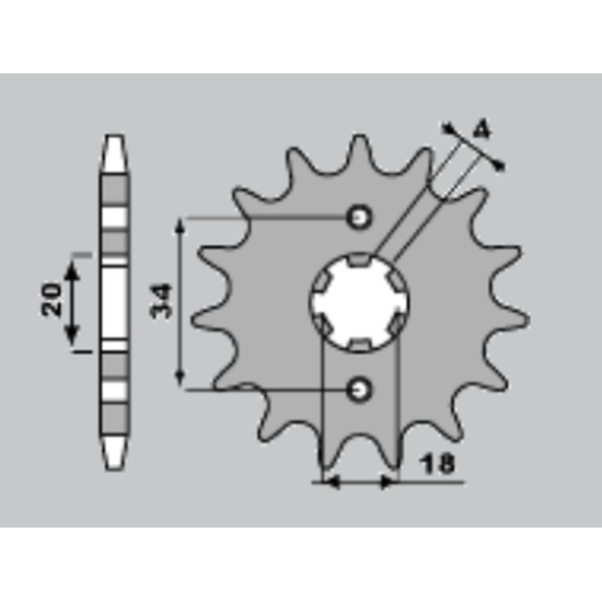 JR front sprocket 259 16 HONDA XL125, MTX125