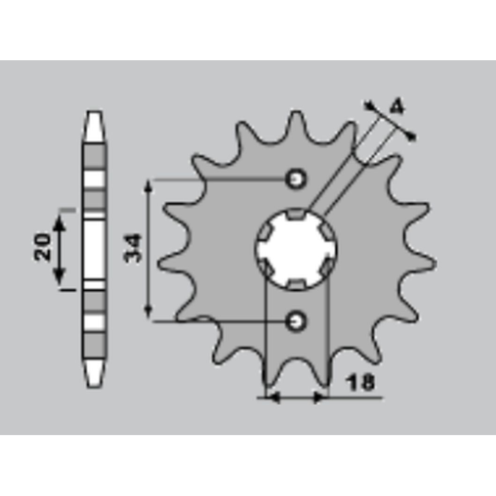 JR front sprocket 259 16 HONDA XL125, MTX125