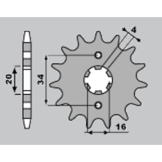 JR front sprocket 263 16