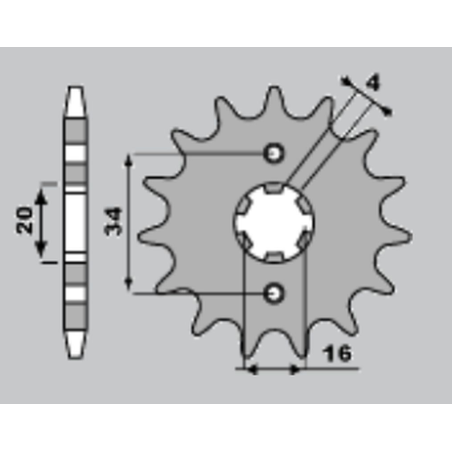 JR front sprocket 263 16