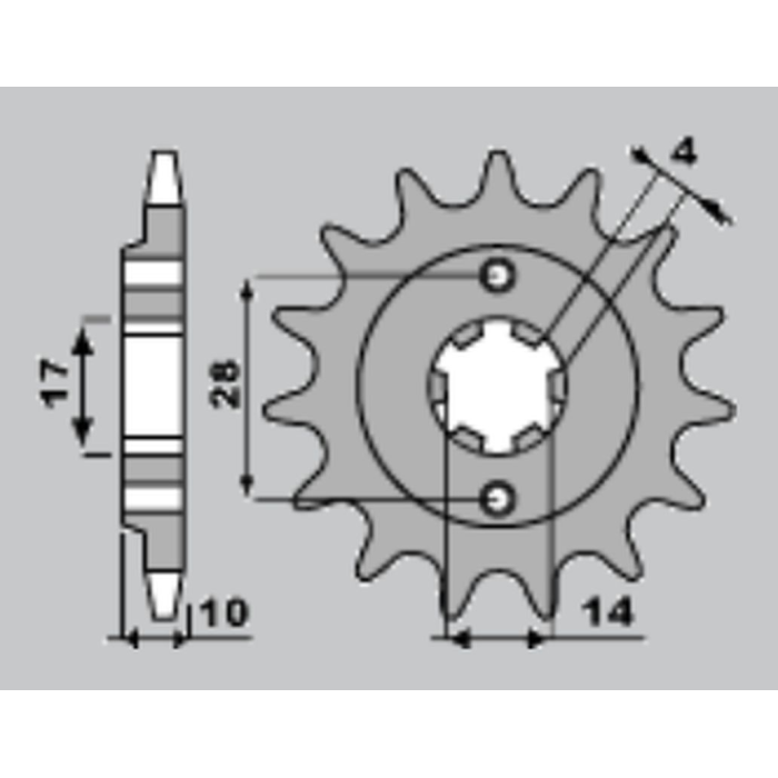 CHT front sprocket 2065 13 DERBI SENDA 50 96-99 (4032-13) (JTF1127.13)