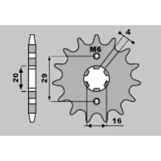JR front sprocket 425 16