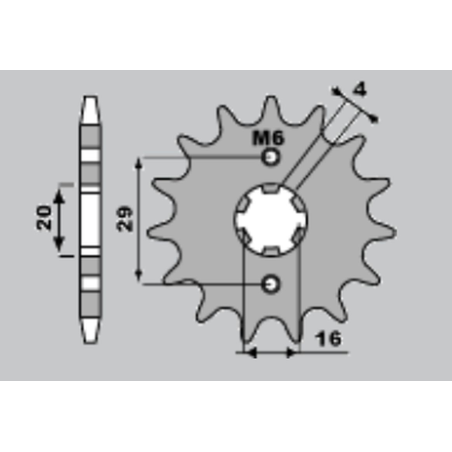 JR front sprocket 425 16