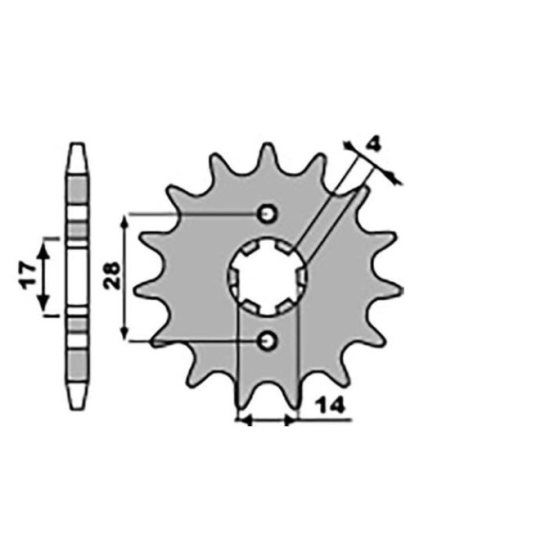 CHT front sprocket 2107 141APRILIA RX 50 '09-'10 DERBI SENDA/GPR/DRD 50 '00-'11 (210711JT) (pitch 420)