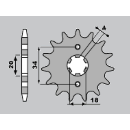 JR front sprocket 259 15 HONDA MTX125