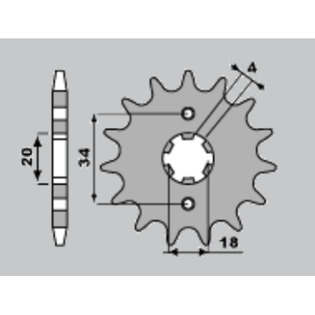 JR front sprocket 259 15 HONDA MTX125