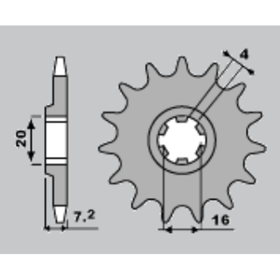 JR front sprocket 413 12 SUZUKI RMX 50/ TS 50