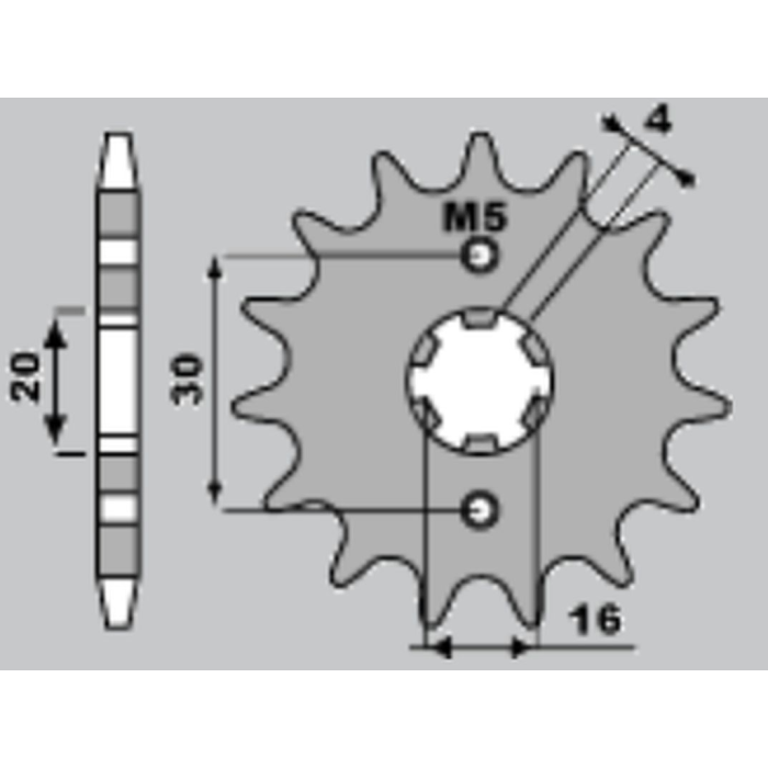 JR front sprocket 2177 13 YAMAHA YBR 125 '05-'11