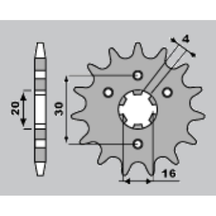 CHT front sprocket 417 15 KAWASAKI BN 125 98-07, KDX 125 90-99, KMX 125 (+1) (JTF417.15) (417-15)