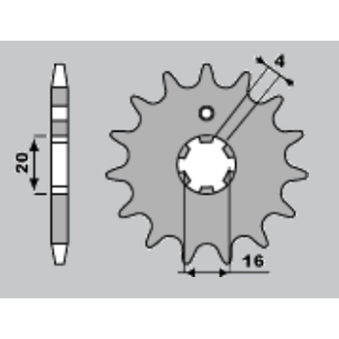 JR front sprocket 554 15 YAMAHA DT80LC