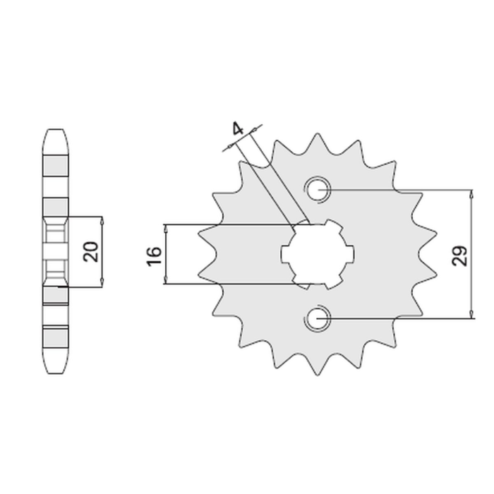 CHT front sprocket 425 16 SUZUKI RG125 (92-96) (JTF425.16)