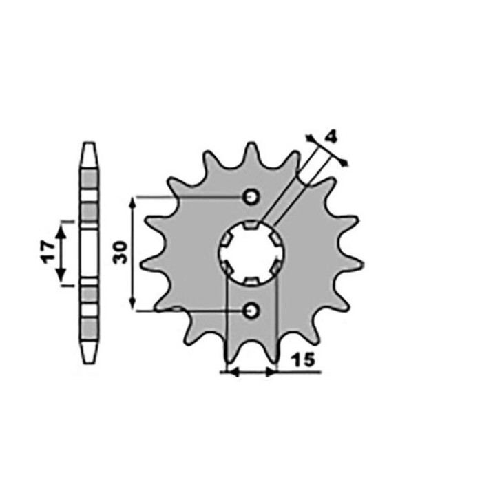 JR front sprocket 274 15 HONDA MTX 80R '87-'92 (27415JT) (step 428)