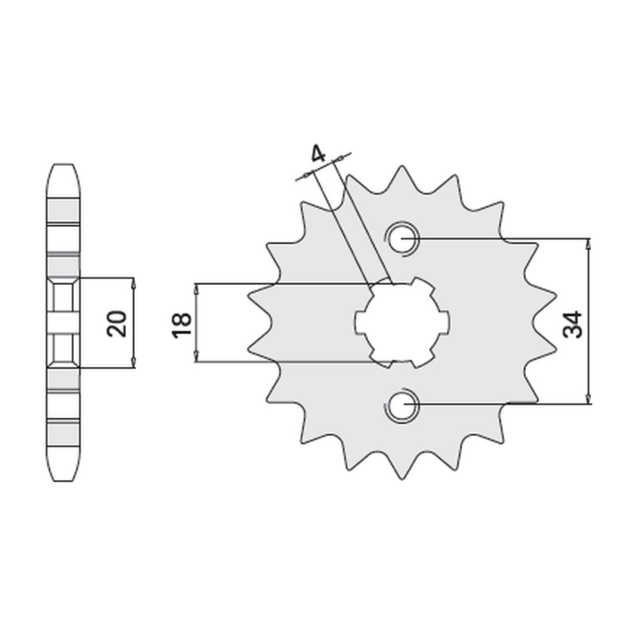 CHT front sprocket 259 16 HONDA XL 125/NX125 (JTF259.16) (259-16)