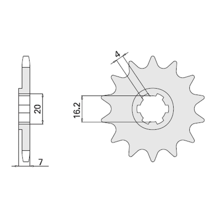 CHT front sprocket 413 12 SUZUKI TS 50X`84-96, RMX 50`97-99 (JTF413.12) (413-12)