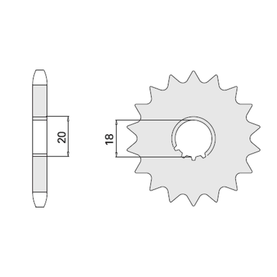 CHT front sprocket 426 14 SUZUKI GN 125 91-00, GS 125 (JTF426.14) (426-14)