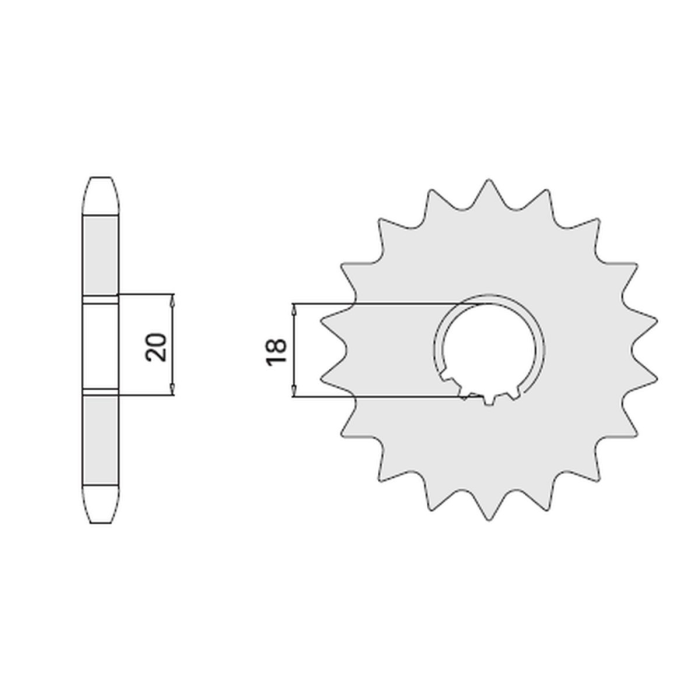 CHT front sprocket 426 14 SUZUKI GN 125 91-00, GS 125 (JTF426.14) (426-14)