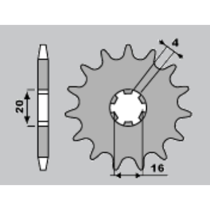 CHT front sprocket 560 14 KAWASAKI KX65/80/85 (560-14) (JTF546.14)