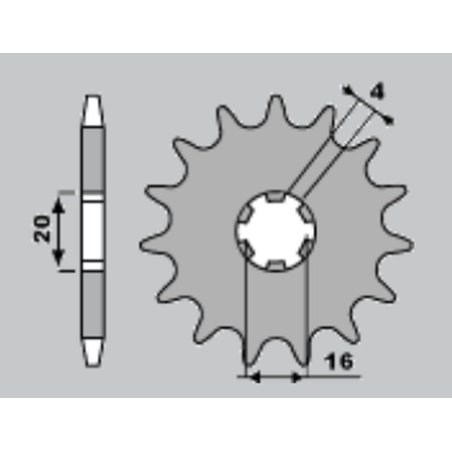 CHT front sprocket 560 13 KAWASAKI KX 65/80/85 (560-13) (JTF546.13)
