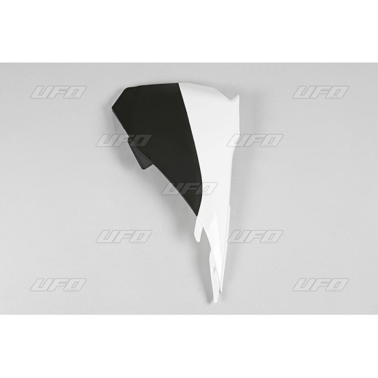 UFO air filter guard / plastic KTM SX 85 '13-17 (1 pc, LEWY) color OEM (white/black)